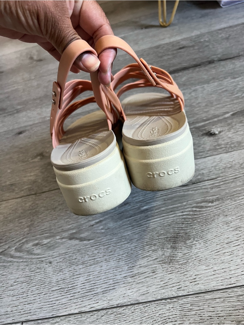 Crocs Literide Brooklyn Strappy Low Wedge Sandals - Picture 2 of 5